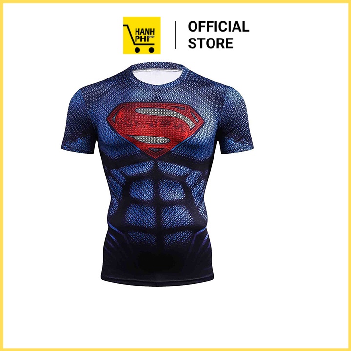 Áo Thể Thao Nam Siêu Anh Hùng - Áo Thun 4 Chiều Tập GYM Nam Nữ Ôm Body Superman Spiderman