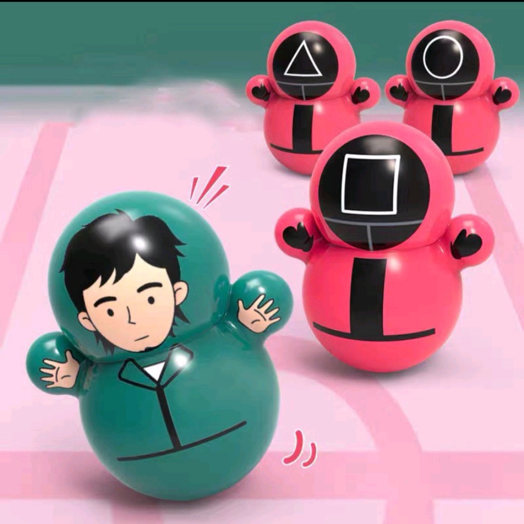 Lật đật Squid Game đồ chơi vui nhộn, đồ chơi lật đật mini cho bé