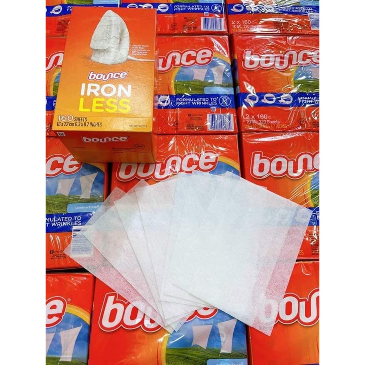 Giấy Thơm Quần Áo Bounce Mỹ Hộp 160 Tờ