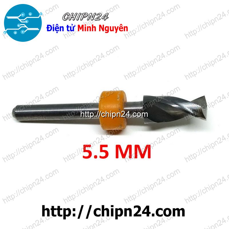 [1 CÂY] Mũi khoan mạch in CNC 5.5mm (Mạch điện tử, PCB)