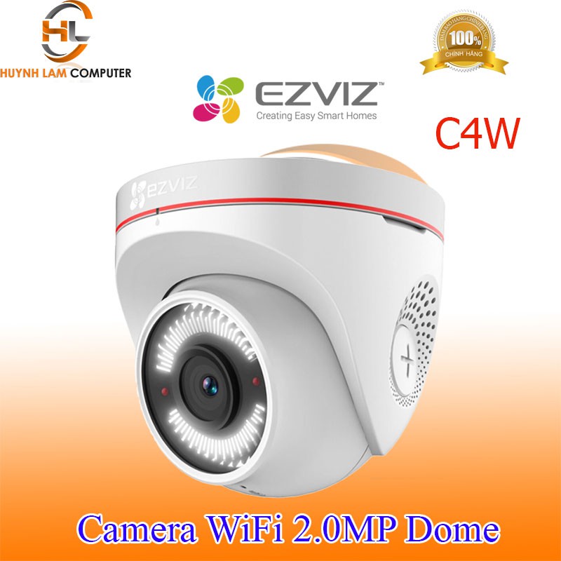 Camera WiFi 2.0MP Dome Ezviz C4W FullHD đàm thoại 2 chiều - Hãng phân phối