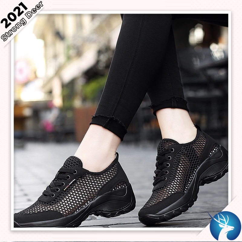 Giày thể thao thiết kế kiểu lưới thoáng khí dễ phối đồ dành cho nữ với size 35-42 2022