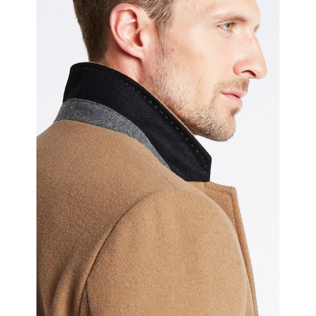 Áo khoác măng tô dạ nam aligro dáng dài MT2