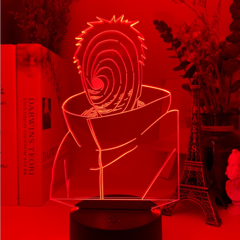 Đèn LED Tạo Hình 3D Nhân Vật Uzumaki Itachi Bằng Acrylic 16/7 Màu Sắc