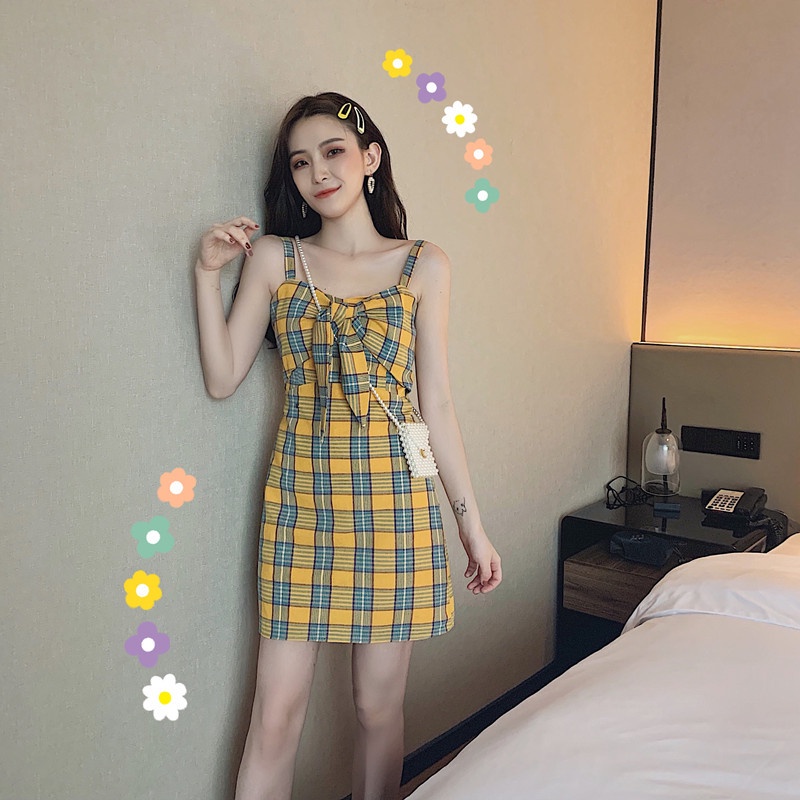 Đầm PERTY dáng ôm in sọc caro thời trang cao cấp cho nữ
