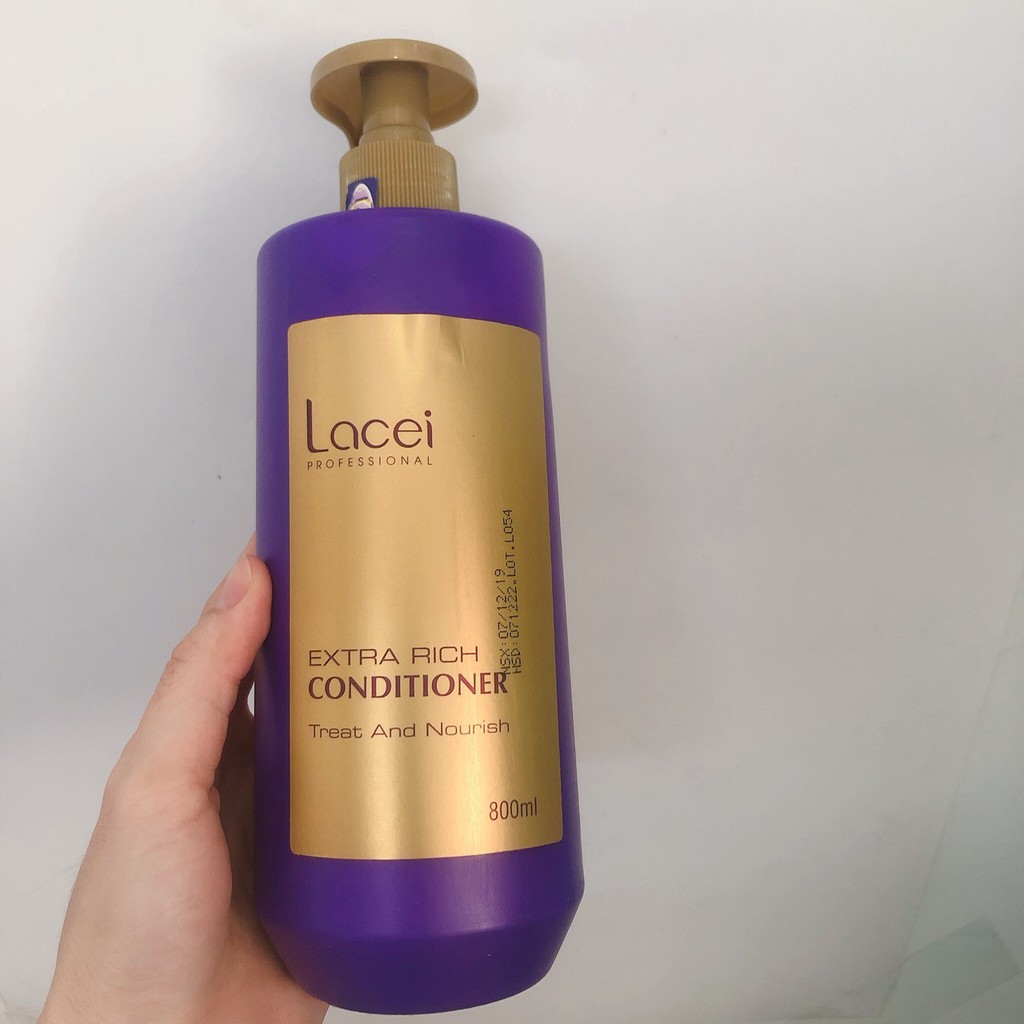 Dầu xả Lacei tím cho tóc khô hư tổn 800ml