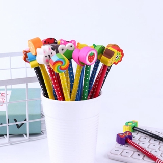 Bút chì vẽ phác thảo với đầu cao su hoạt hình dành cho học sinh