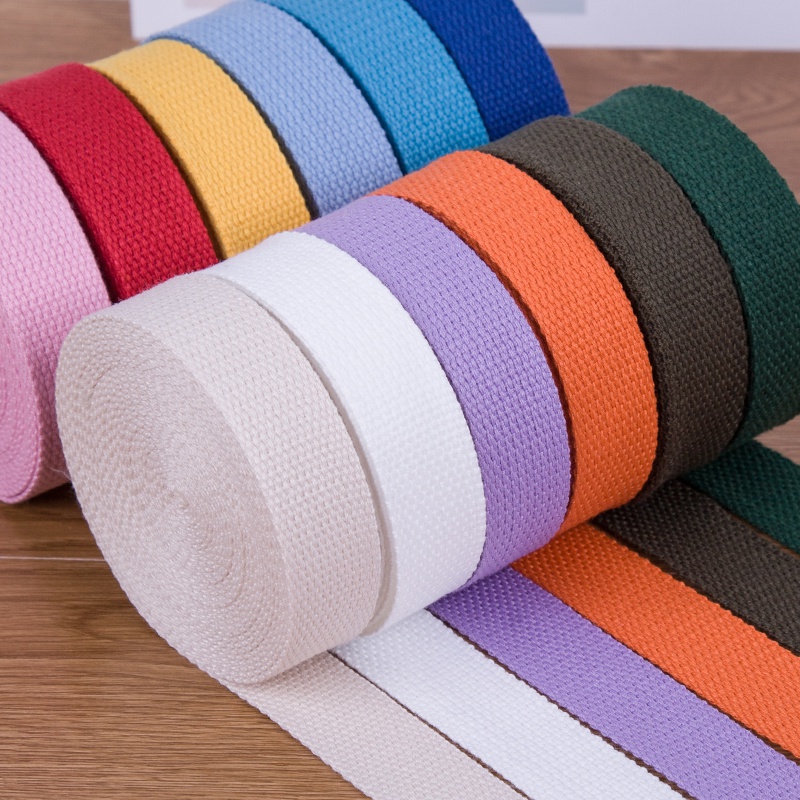 Cuộn Dây Ruy Băng Cotton 2.5cm×1m Dùng May Túi Xách Thủ Công