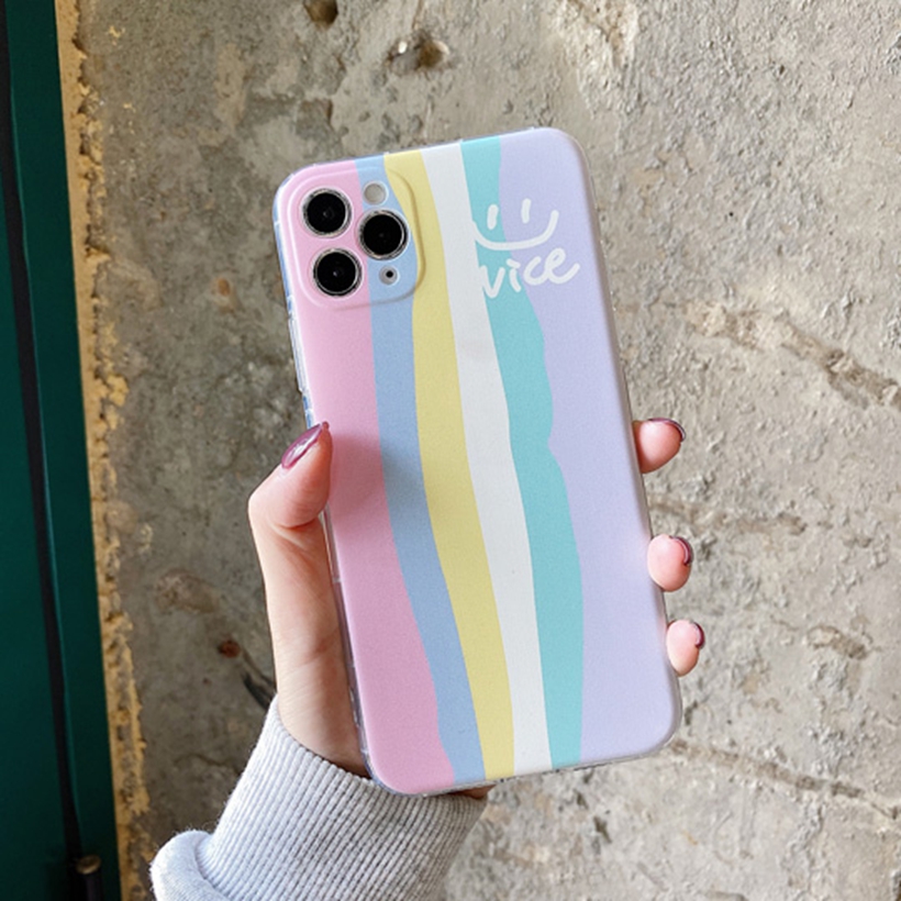 Ốp Lưng Silicone Họa Tiết Mặt Cười Cầu Vồng Thời Trang Cho Oppo Reno 5f 4f 5pro 4z 2f 11 F9Pro | BigBuy360 - bigbuy360.vn