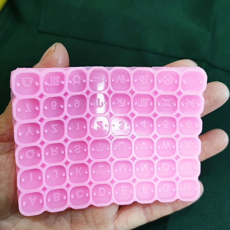 Khuôn Silicone Làm Bông Tai Epoxy Hình Vuông In Chữ Super Love Sáng Tạo