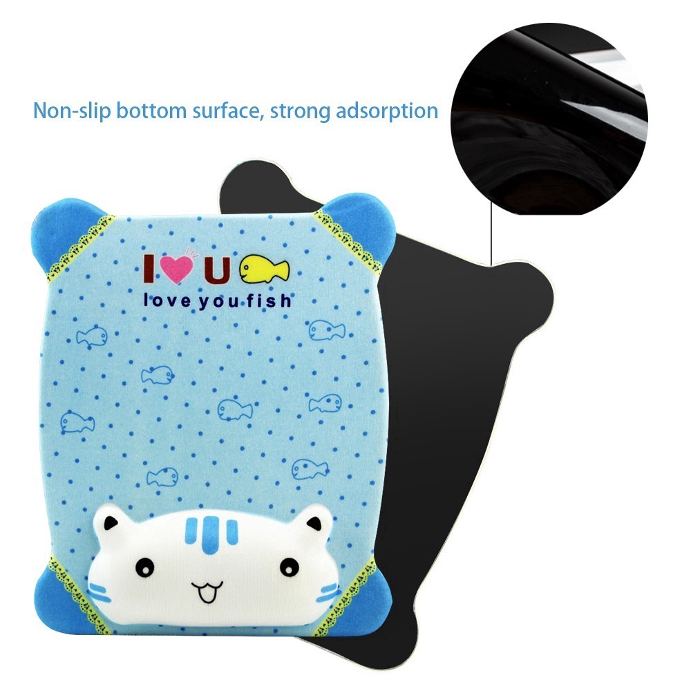 Miếng lót chuột có đệm đỡ cổ tay họa tiết anime 3D bằng cao su non và silicon dành cho máy tính bàn/máy tính xách tay