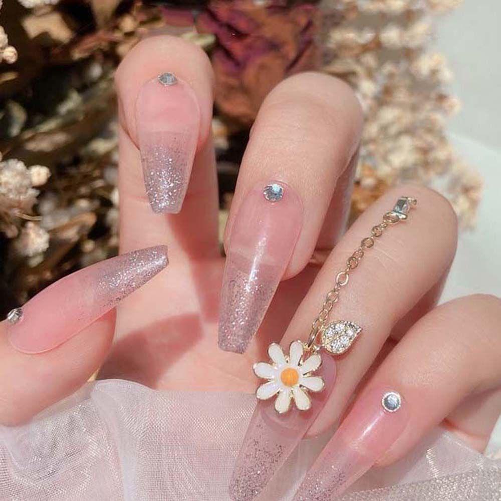 Phụ Kiện Hoa Trang Trí Móng Tay Xinh Xắn|Phụ Kiện Dây Xích Trang Trí Móng Tay Nghệ Thuật Thời Trang Dành Cho Nữ