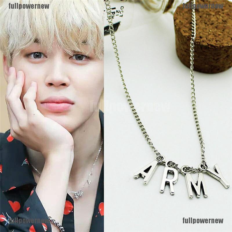 Vòng cổ mặt chữ Army phong cách Kpop BTS Jimin