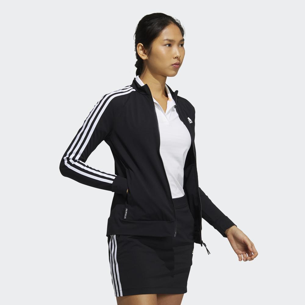 Áo Khoác adidas GOLF Nữ Track Jacket 3 Sọc Full-Zip Primeblue Màu đen GV1232