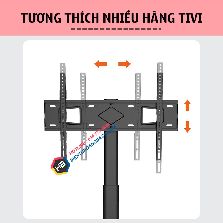 Kệ Tivi Đứng ErgoTek EH12 - Chân Tivi Mặt Kính Cường Lực - Chuyên Trưng Bày Quảng Cáo