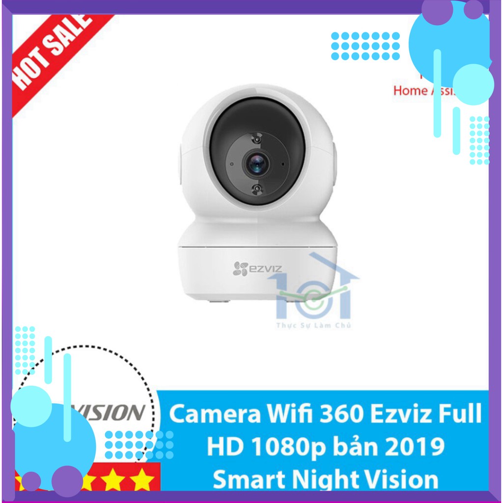 SALE NÀO CẢ NHÀ 50% Camera Wifi 360 Ezviz Full HD 1080p bản 2019 - Smart Night Vision - C6N SALE NÀO CẢ NHÀ 50%