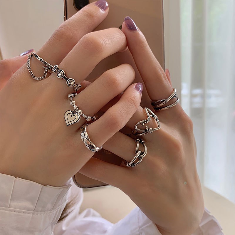 Vòng Tay Kèm Nhẫn Thiết Kế Đơn Giản Phong Cách Hàn Quốc Chất Lượng Cao