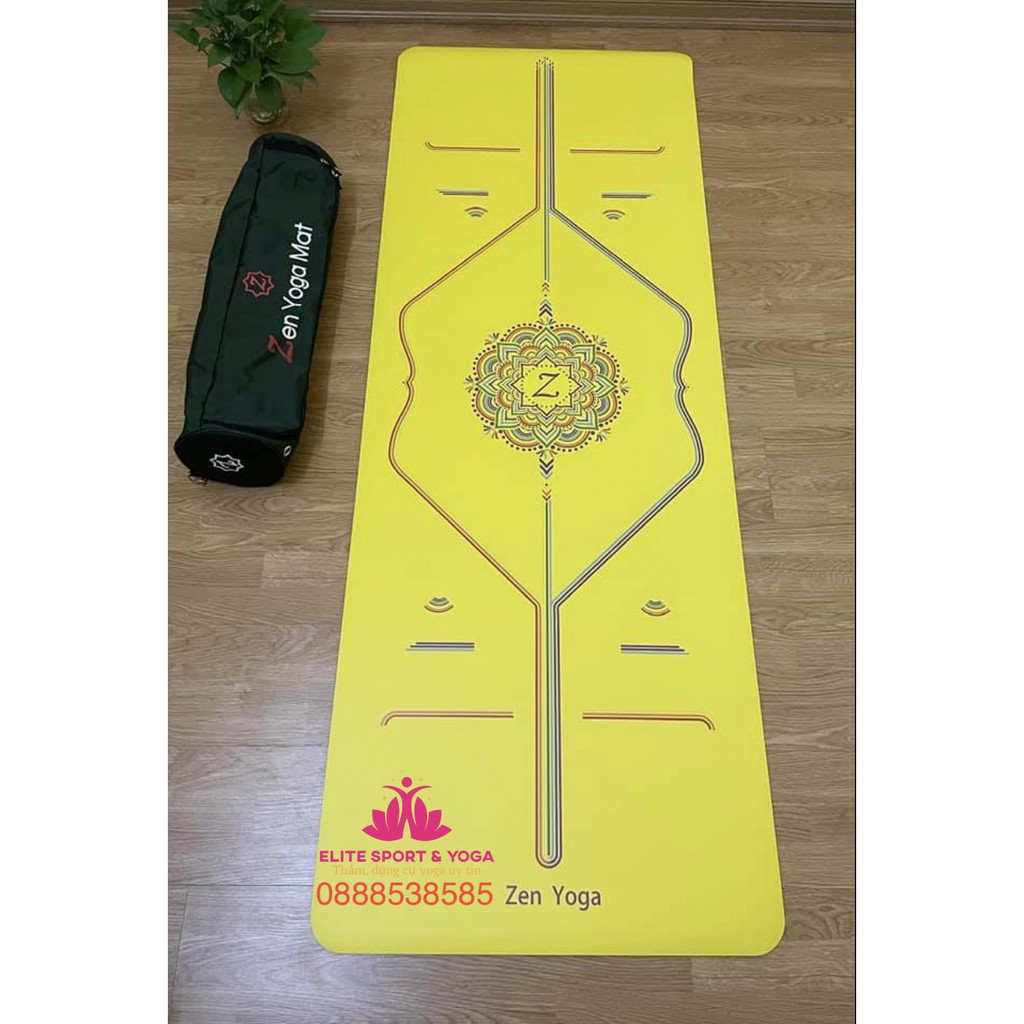 Thảm tập yoga định tuyến PU Zen Yoga Mat cao cấp tặng túi xách