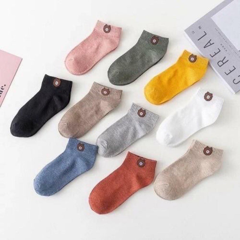 1Đôi Tất nam nữ thông hơi thoáng khi cổ ngắn chống hôi chân