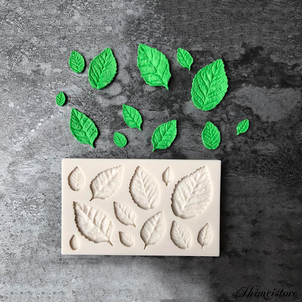 Khuôn Silicone Làm Bánh Hình Chiếc Lá Chịu Nhiệt Tốt Tiện Dụng