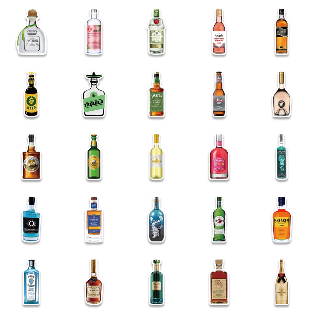 Set 50 Miếng Dán Chữ Ngộ Nghĩnh Dùng Để Trang Trí Ván Trượt / Laptop / Điện Thoại