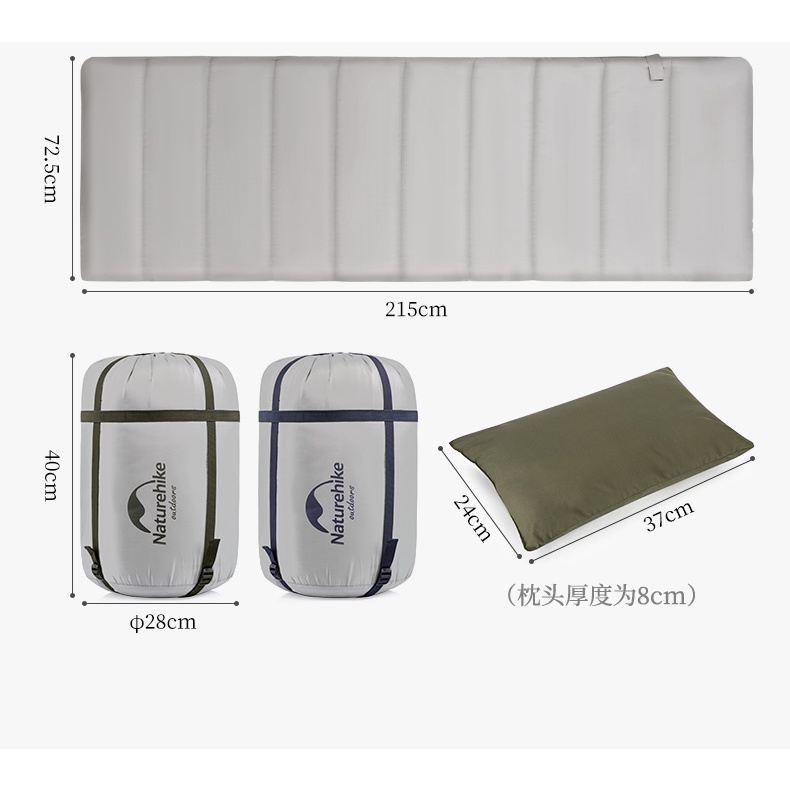 Túi Ngủ Đôi Naturehike 2 Người Kèm Gối NH21MSD06