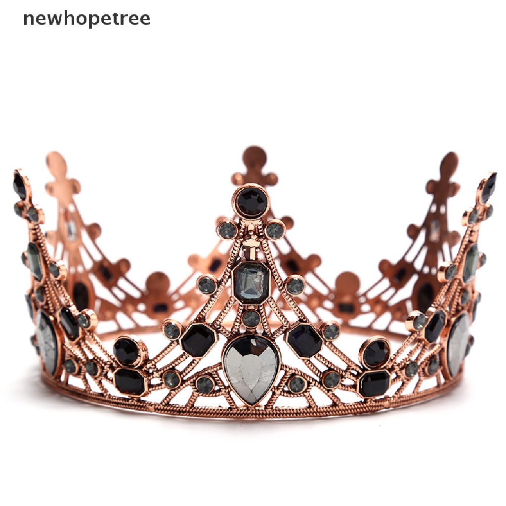 newhopetree Mini Retro Black Tiaras Crowns Cake Topper Decoration Party Birthday Supply OIK