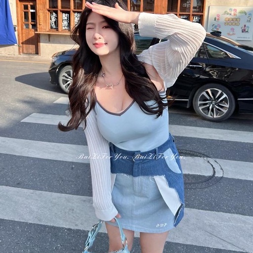 Áo 2 dây nữ kiểu Bigsize áo hai dây dáng ôm sexy Không tay cổ chữ v mùa hè Phong cách Hàn Quốc Thời Trang tiểu thư cá tính xinh đẹp cho người mập béo