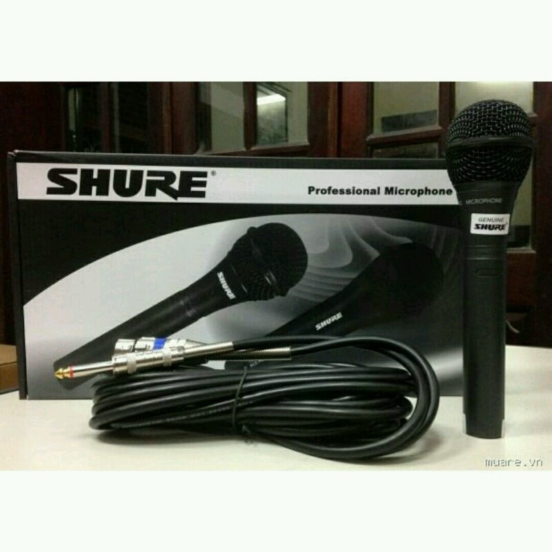 Micro Mic Karaoke Shure 959 Kèm dây micro 6m cao cấp chống hú