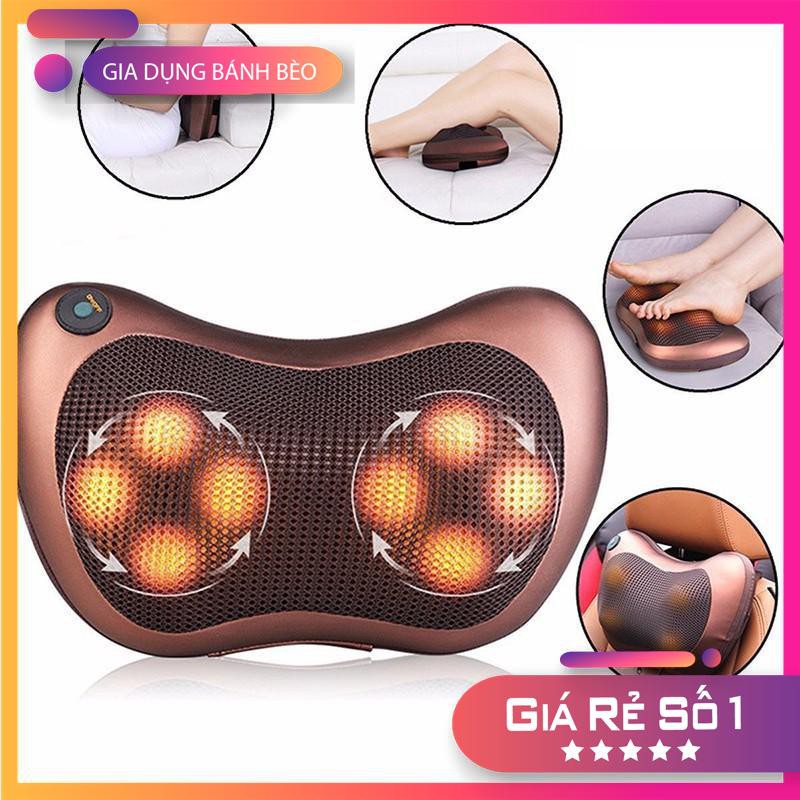 📌 Chính hãng 📌 Gối Massage Hồng Ngoại Pillow 8 pi+ Tặng sạc xe hơi