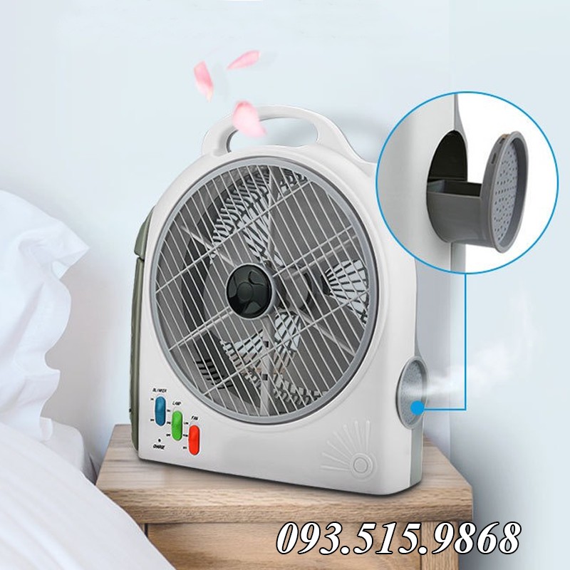 Quạt Sạc Tích Điện MELODY FAN - Quạt Tích Điện Dạng Hộp Hai Bình Ắc Quy Sử Dụng Thời Gian 8 Tiếng, Có Đèn Led Siêu Sáng | BigBuy360 - bigbuy360.vn