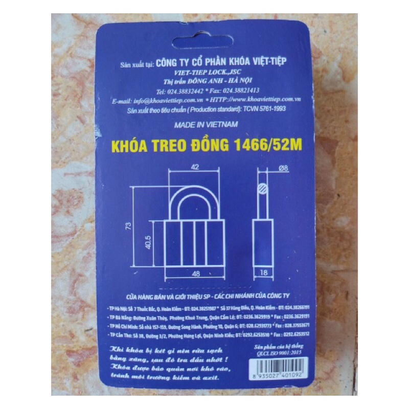 ổ khoá cổng việt tiệp loại khoá chìa ( có sao chép thêm chìa , 4k - 5k 1 chìa )