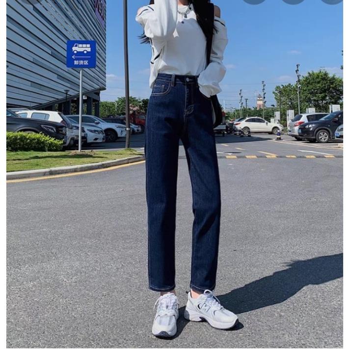 Quần jean bò ống rộng suông xuông nữ jeans cạp cao phong cách Hàn Quốc sành điệu style năm 2022 HoHaJean22 | BigBuy360 - bigbuy360.vn
