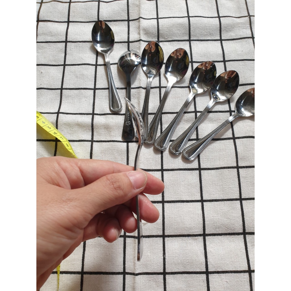 Bộ 5c Thìa Cafe Tim, Inox 304 Hàng Xịn Dùng Nhà Hàng, Quán Kem, Gia Đình KT: 12x2.8cm (ảnh thật)