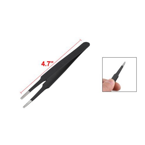 Nhíp nhổ đầu vuông bằng thép không gỉ chống tĩnh điện 4.7