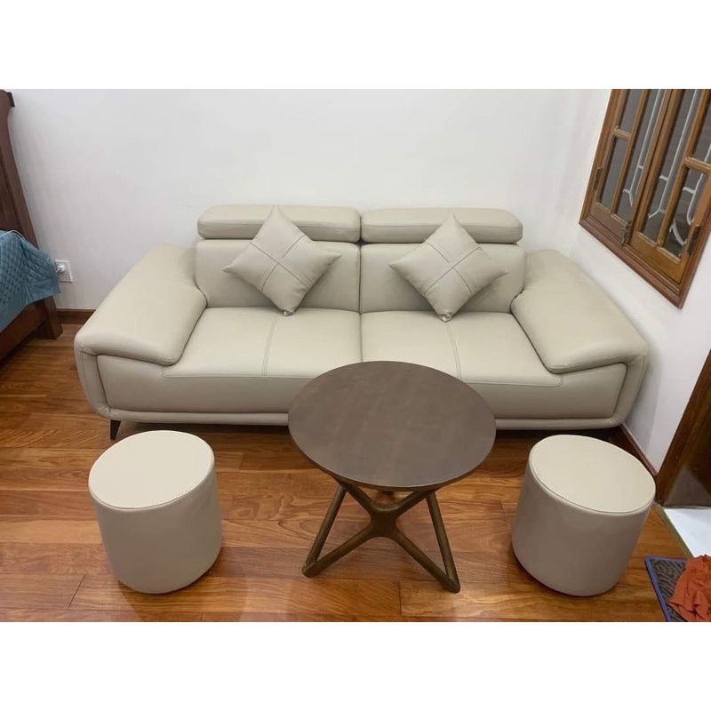 Sofa Da cao cấp phong cách Ý H2 Furniture, sofa da gật tựa lưng đa năng ngồi tựa êm ái thoải mái, đệm lò xo đàn hồi