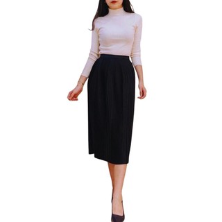 Chân váy xếp ly dài, chân váy công sở dáng xuông(hàng xuất xịn)