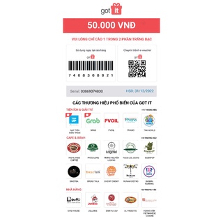 [FMCG Gift] Voucher Got it 50K