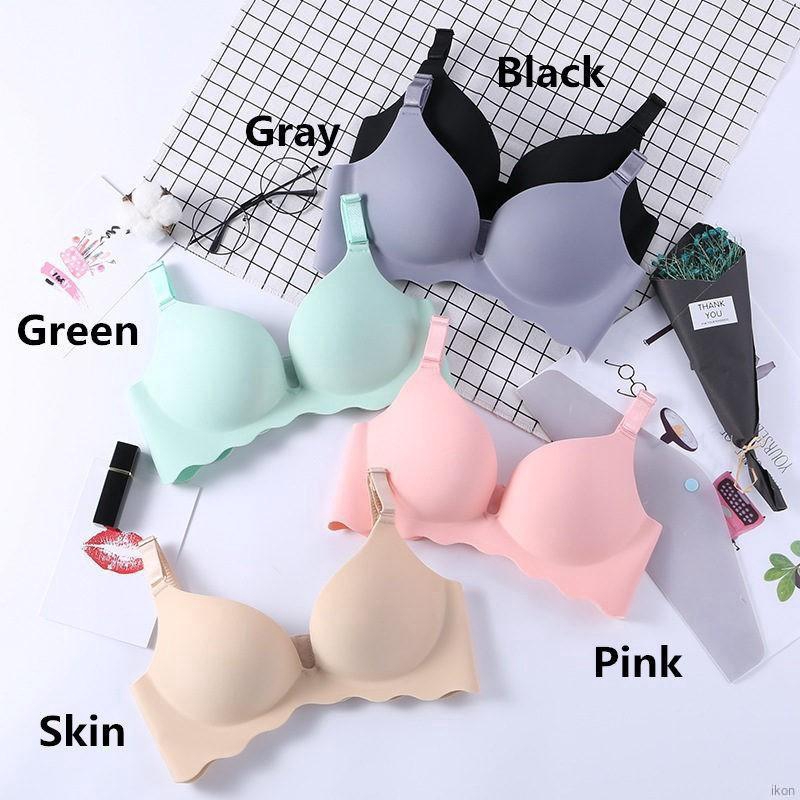 Áo lót nâng ngực không gọng không đường may màu trơn gợi cảm dành cho nữ