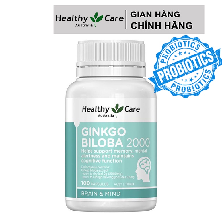 Bổ não Ginkgo Biloba Healthy Care 100v