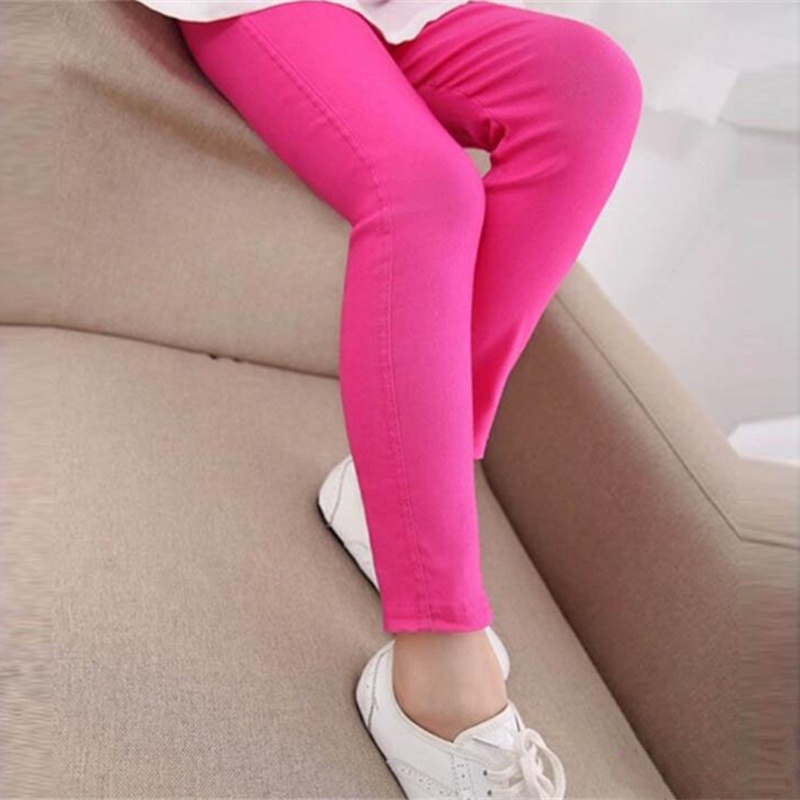 Quần Legging Cotton Màu Sắc Kẹo Ngọt Dành Cho Bé 3-10 Tuổi