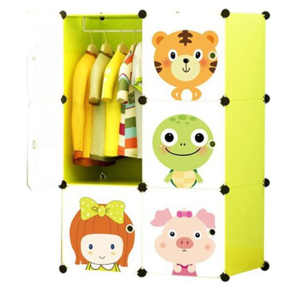 Tủ nhựa ghép 6 ô đa năng đủ ngăn 6 ô tặng thanh treo