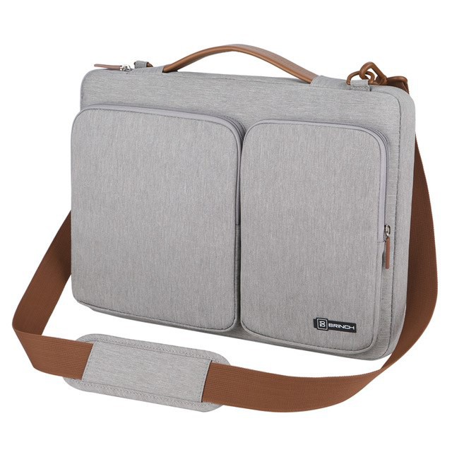 Túi chống sốc Laptop Macbook Brinch 2 ngăn chống nước quai đeo, xách (Chính hãng)