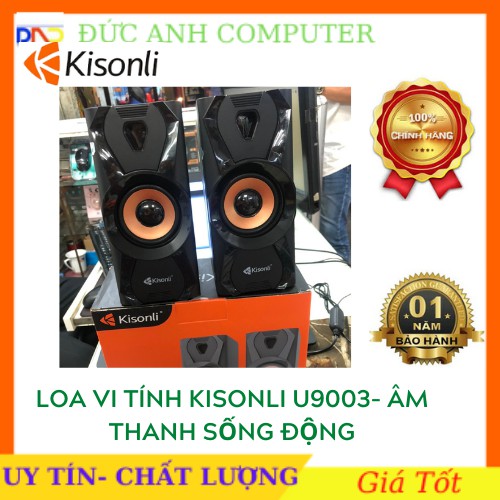 Loa máy tính 2.0 Kisonli U-9003 Âm thanh cực hay - Hàng Chính Hãng 100%, Bảo Hành 12 Tháng