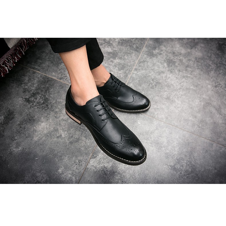 hapas Fashionable low-lacing Oxford leather shoes for men