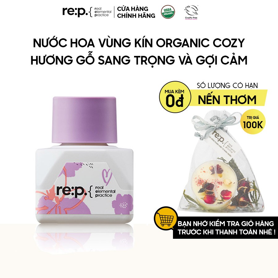 Nước Hoa Vùng Kín Organic RE:P Natural Herb Inner Balance 5ml (Có che tên)