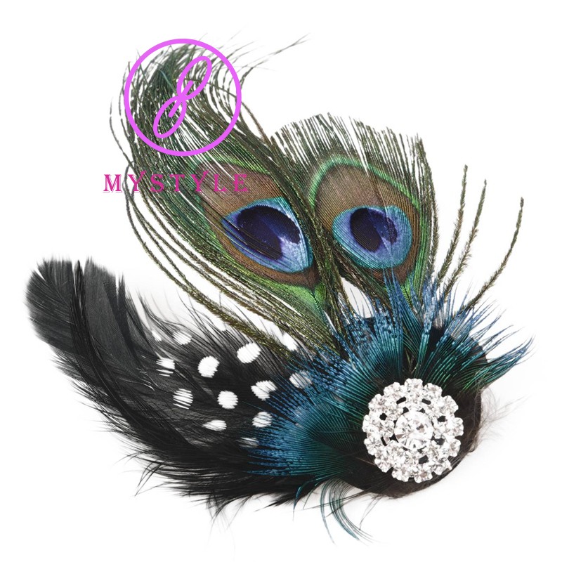 Cute Peacock Feather Hair Clip