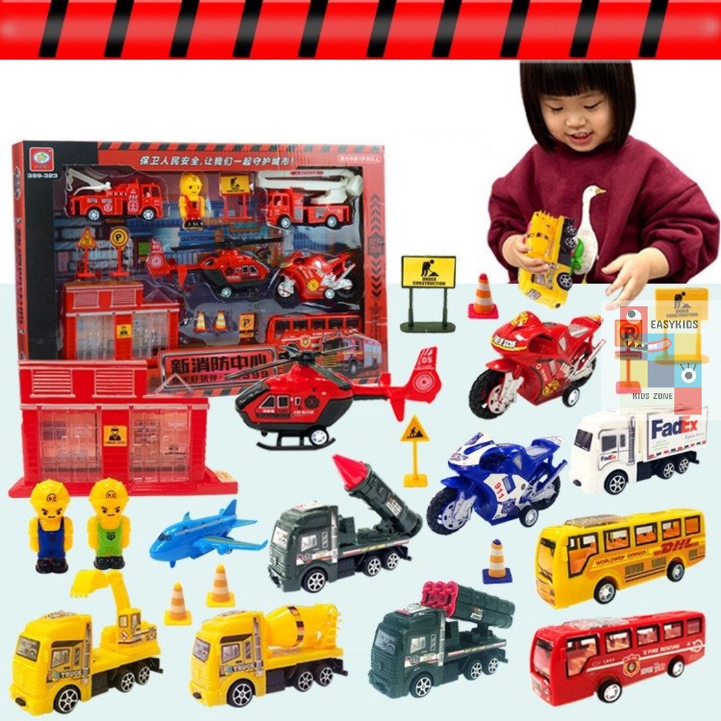 Đồ chơi xe, mô hình xe Quân sự Vận chuyển Cảnh sát Máy bay Giao thông EASYKIDS