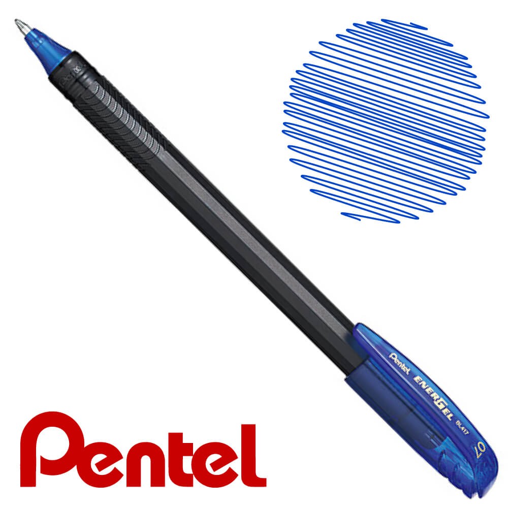 Bút gel Pentel Energel Roller Gel Pen BL417 - Metal tip 0.7mm - Màu xanh dương (Blue)