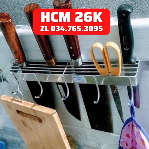GIÁ KỆ CÀI CẮM DAO KÉO, TREO THỚT TREO KHĂN INOX- KỆ CÀI DAO KÉO CÓ MÓC TREO THỚT XOONG NỒI INOX 304 - KỆ CÀI DAO